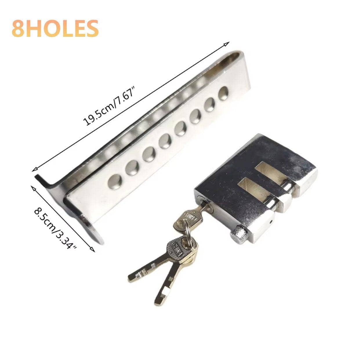 Car Anti-Theft Pedal Lock for Clutch, Brake and Throttle - 9 Holes - view 4