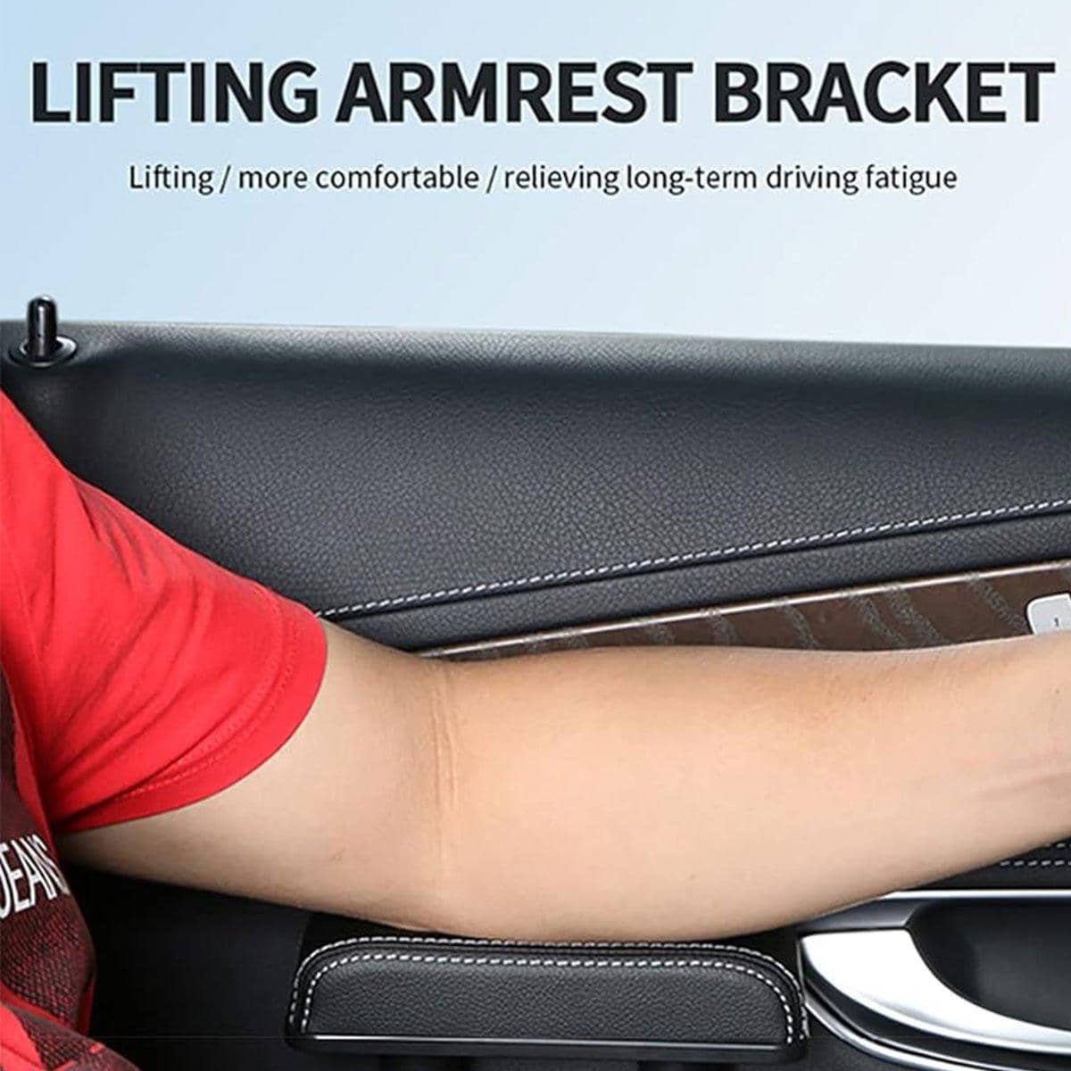 Car Armrest Cushion Booster with PU Leather Elbow Rest for Left-Hand Drive Vehicles - view 5