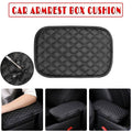 Car Armrest Cushion Pad with Non-Slip Cover, PU Leather Console Box Protector
