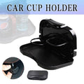 Car Back Seat Tray Table with Cup Holder, Foldable Drink and Food Stand, Black