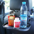 Car Back Seat Tray Table with Cup Holder, Foldable Drink and Food Stand, Black - view 5