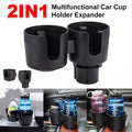 Car Cup Holder Organiser, Dual 2-In-1 Adjustable Drink Holder for Vehicles
