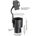 Car Cup Holder and Phone Holder Combo with Adjustable Base - Black - view 3