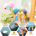 Car Dashboard Couple Ornament Set - Grey Boy and Girl - view 4
