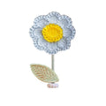 Car Dashboard Flower Ornament in Painted Resin - Blue