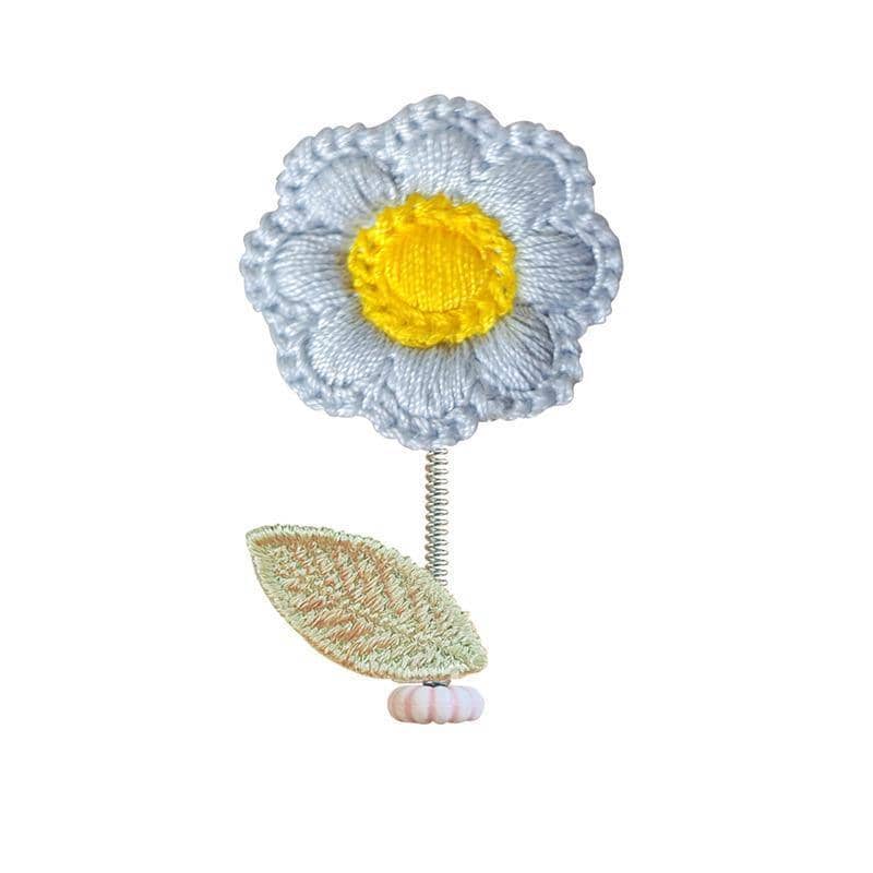 Car Dashboard Flower Ornament in Painted Resin - Blue