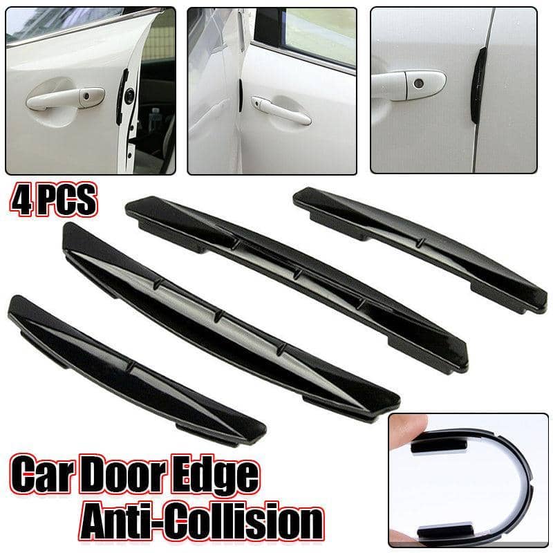 Car Door Edge Guard Anti-Collision Scratch Protector Strips, Black, Pack of 4 - view 3