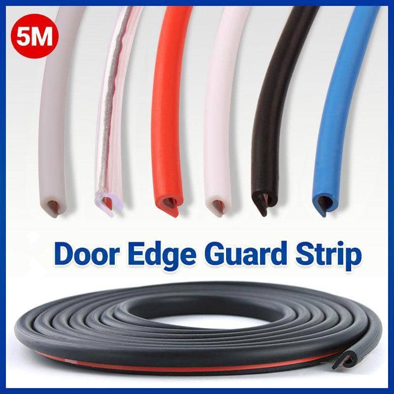 Car Door Edge Protector Strip, 5 m Rubber Trim - Grey - view 2