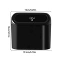 Car Door Wastebasket Multifunctional Storage Box Trash Bin Organiser - Black - view 4
