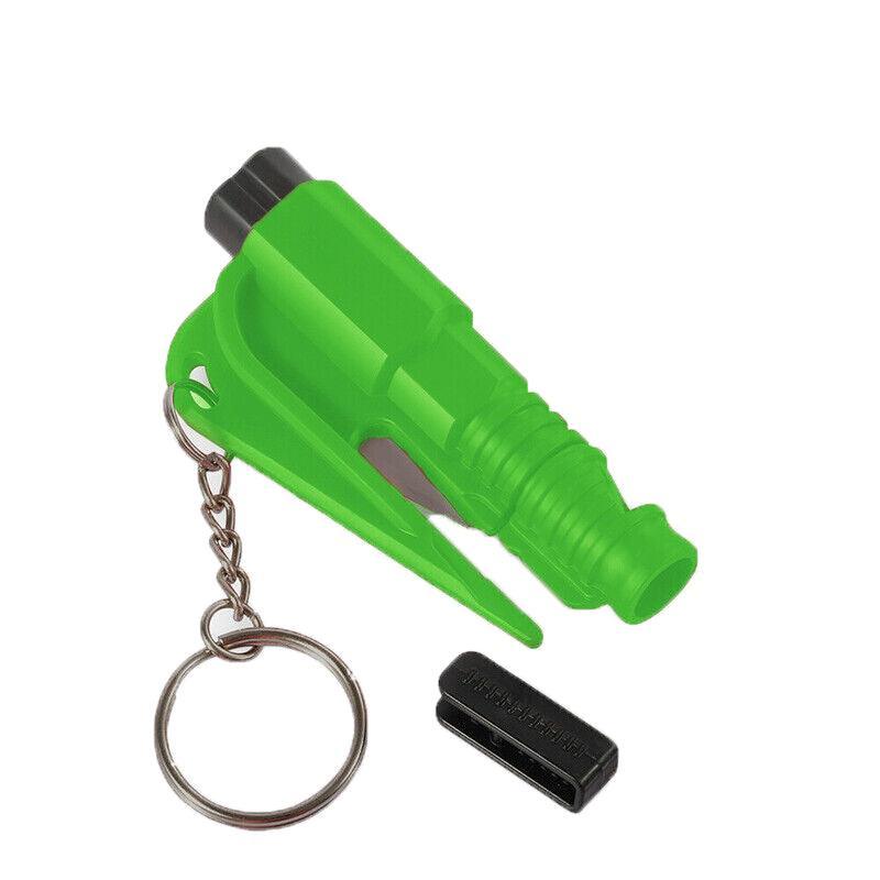 Car Emergency Escape Tool with Cutter and Whistle - Green