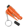 Car Emergency Escape Tool with Cutter and Whistle - Orange
