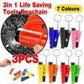 Car Escape Keyring with Window Breaker and Seat Belt Cutter Set of 3 - Pink - view 2