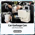 Car Garbage Can with Phone Holder, Wall Mounted in-Car Waste Bin