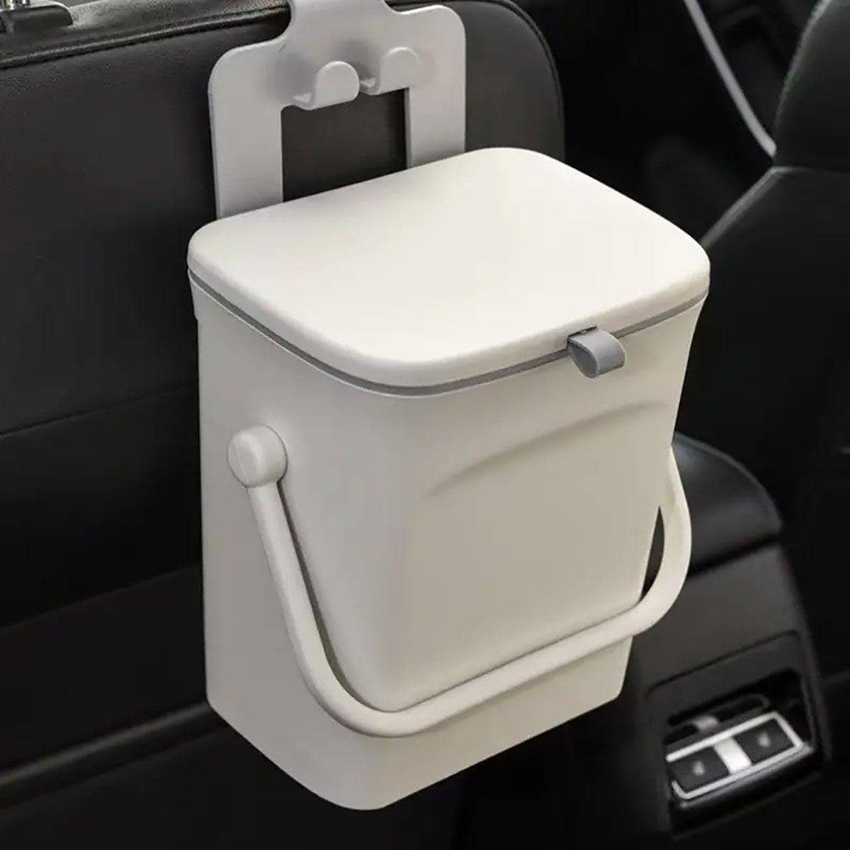 Car Garbage Can with Phone Holder, Wall Mounted in-Car Waste Bin - view 4