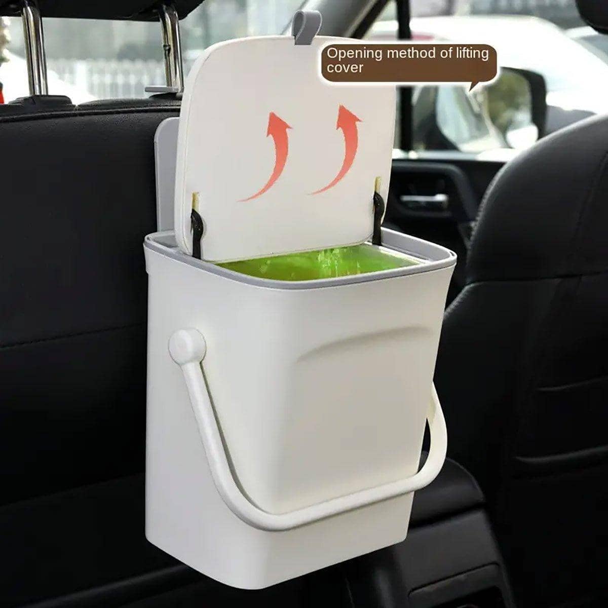 Car Garbage Can with Phone Holder, Wall Mounted in-Car Waste Bin - view 5