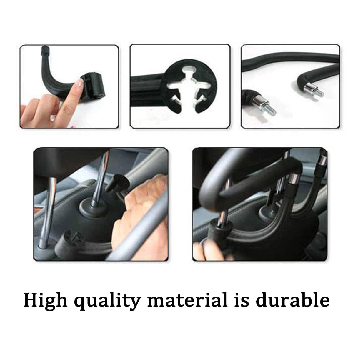 Car Headrest Clothes Rack, Back Seat Garment Hanger Bar - view 5