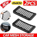 Car Mesh Storage Holder with Adhesive Backing, Pack of 2