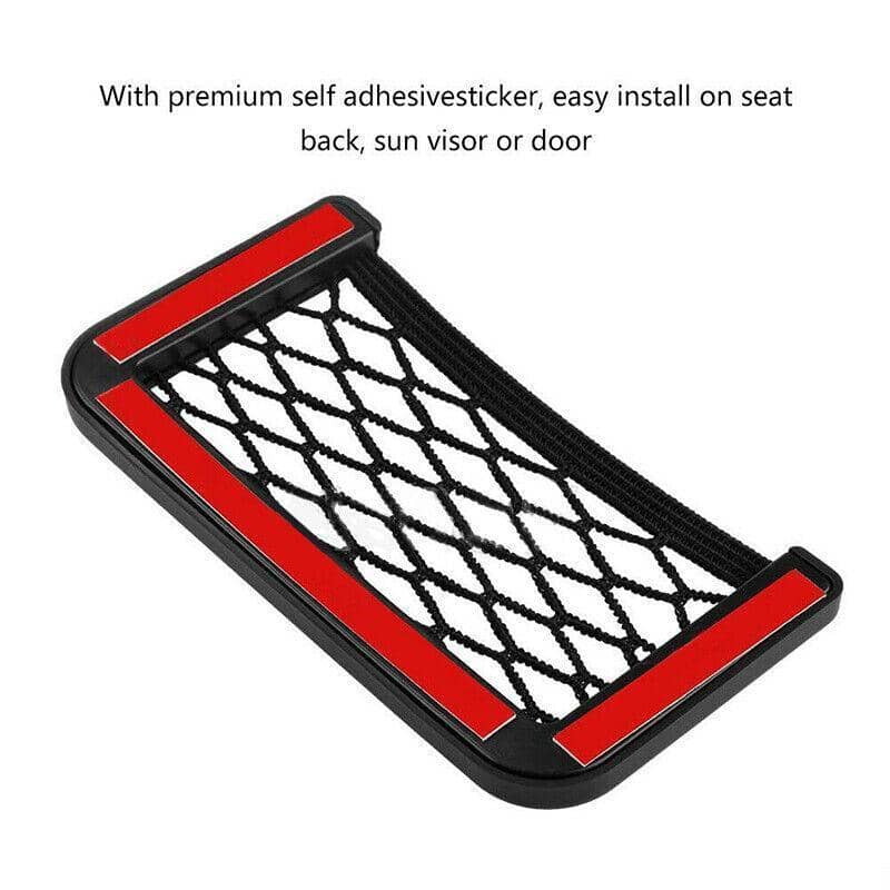 Car Mesh Storage Holder with Adhesive Backing, Pack of 2 - view 5