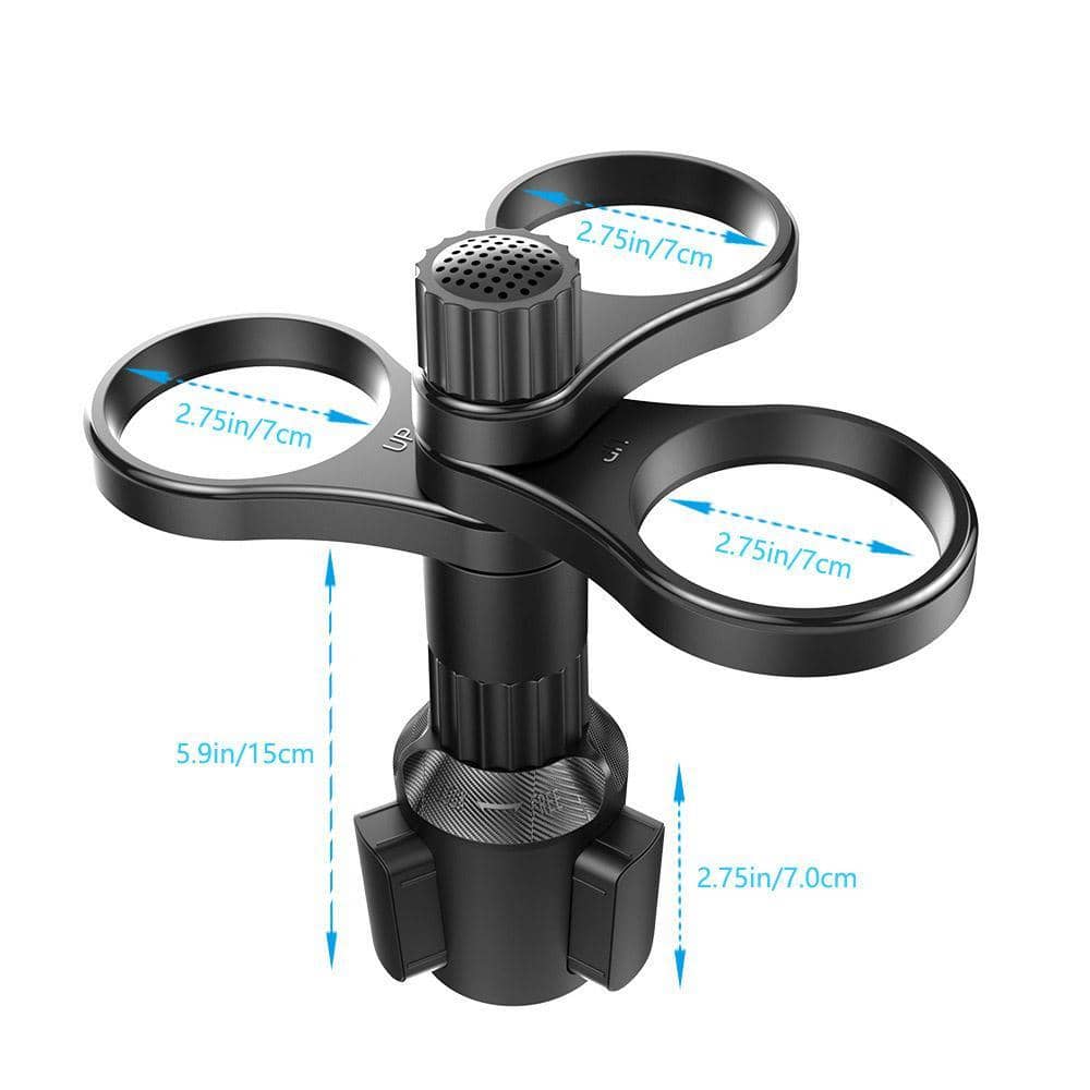 Car Multi Cup Holder Organiser with Adjustable Base for Travel - view 3
