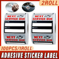 Car Oil Change Reminder Stickers for Service Tracking, 2 Rolls (200 Stickers)
