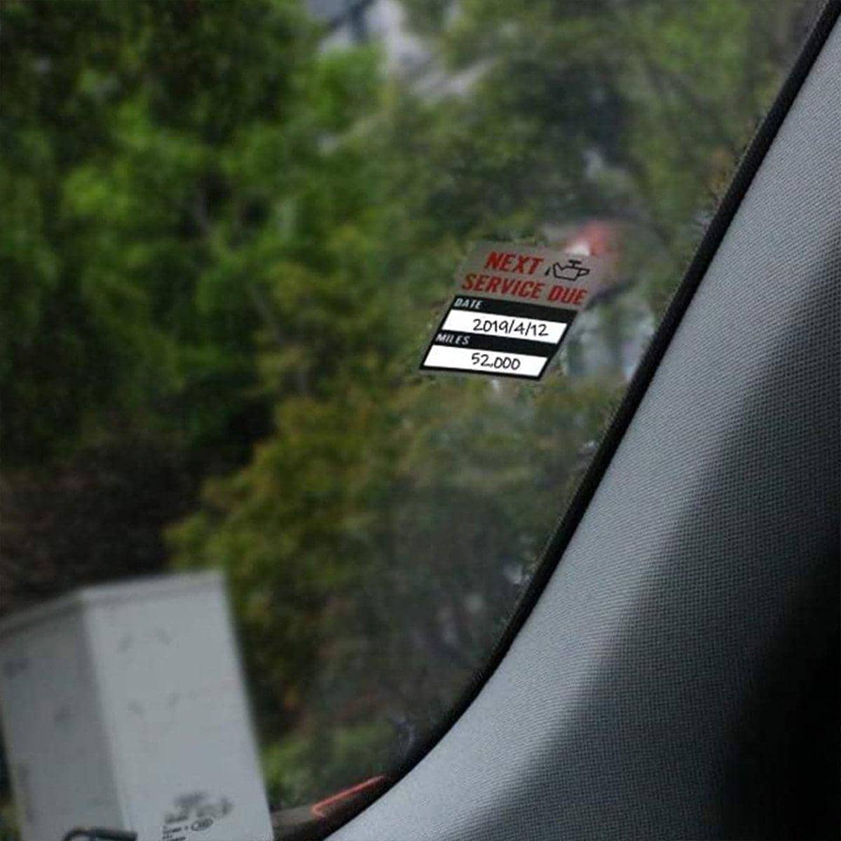 Car Oil Change Reminder Stickers for Service Tracking, 2 Rolls (200 Stickers) - view 5