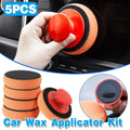 Car Polishing Sponge with Handle Manual Buffing Pads for Auto Detailing, Pack of 5