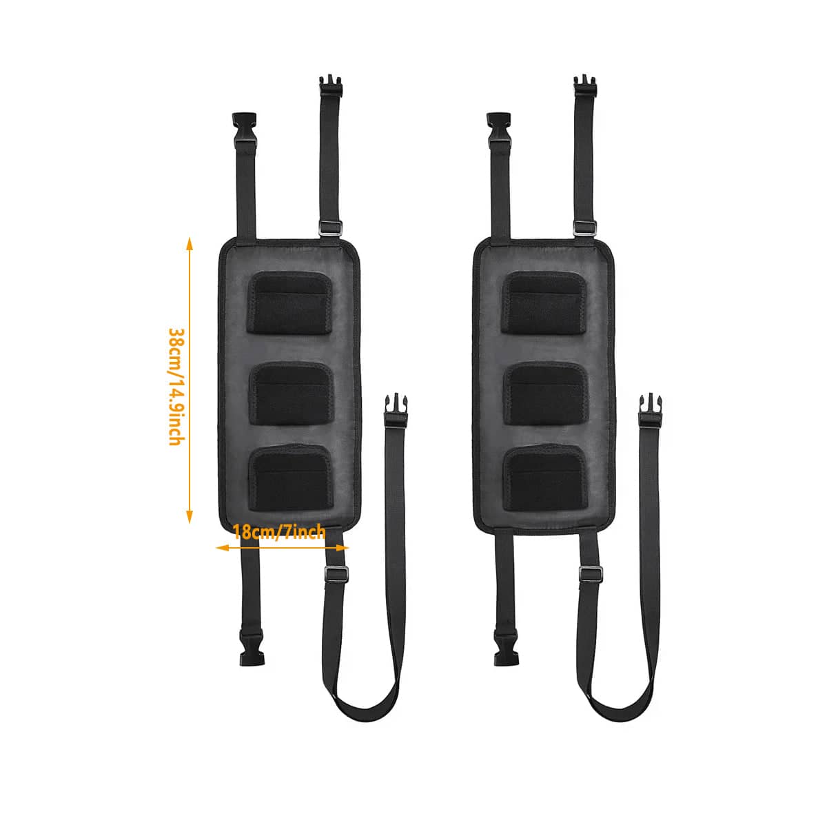Car Rear Seat Fishing Rod Holder Strap Pair with Storage Rack for Vehicles - view 3
