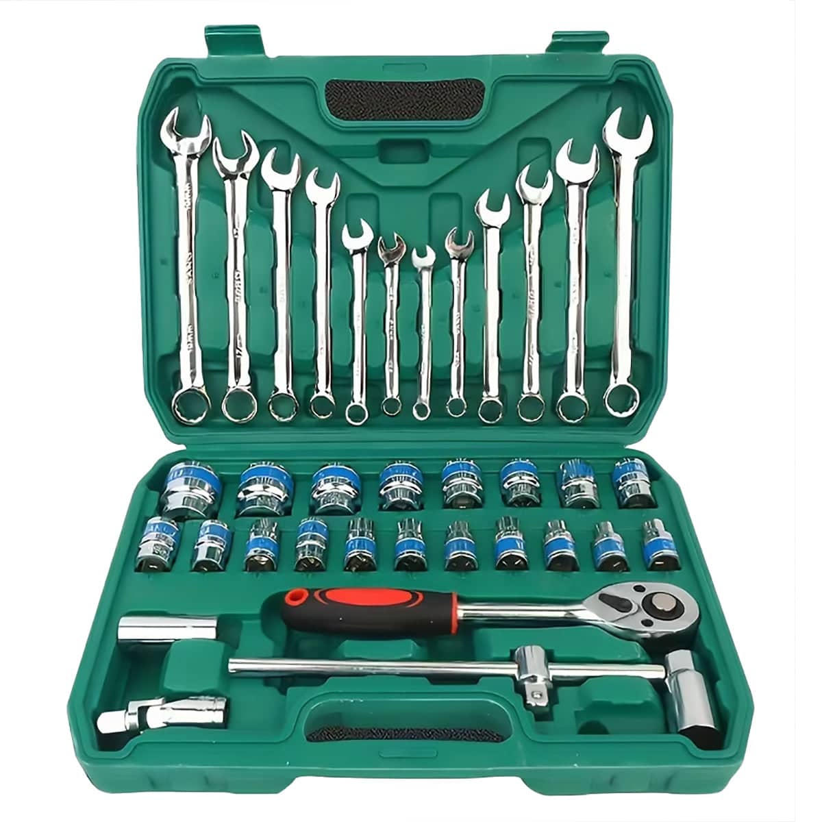 Car Repair Wrench Socket Set of 37, 1/2 Inch (12.7 mm / 1.27 cm) Drive, Chrome Vanadium - view 2