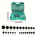 Car Repair Wrench Socket Set of 37, 1/2 Inch (12.7 mm / 1.27 cm) Drive, Chrome Vanadium - view 3