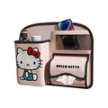 Car Seat Back Organiser with Foldable Rubbish Bin, Faux Leather - Pink - view 2
