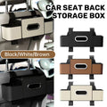 Car Seat Back Storage Box with Tissue Holder and Cup Holders - Black - view 2
