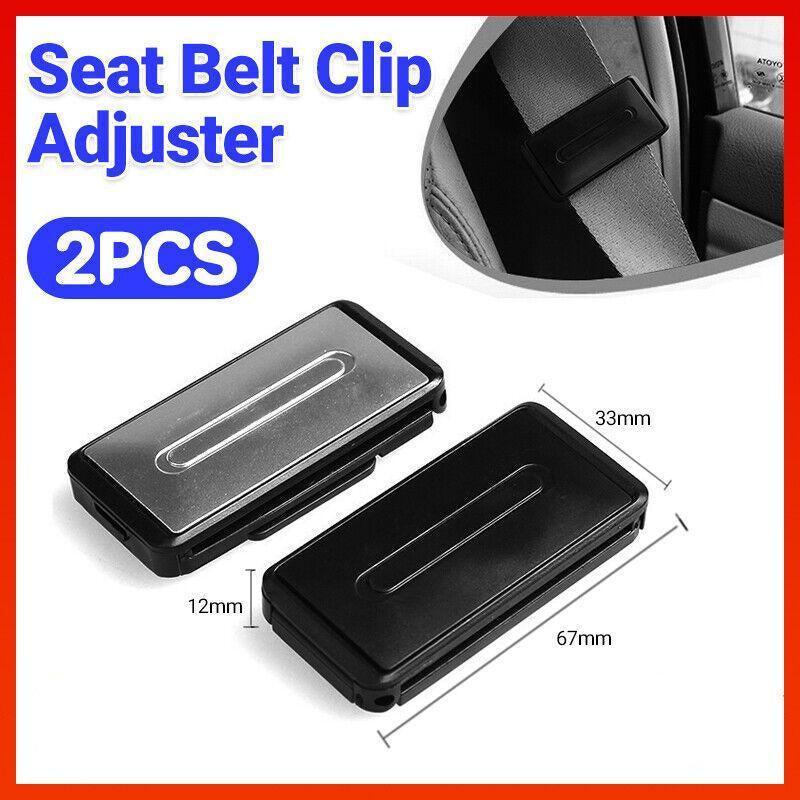 Car Seat Belt Shoulder Strap Positioning Clip, Pack of 2 - Black - view 2
