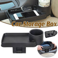 Car Seat Gap Storage Box with Cup Holder, Clip-In Vehicle Organiser