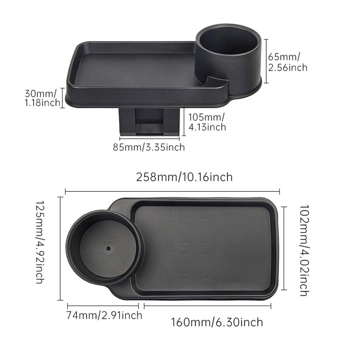 Car Seat Gap Storage Box with Cup Holder, Clip-In Vehicle Organiser - view 3