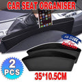 Car Seat Side Gap Organiser Storage Box for Phone and Keys, Pack of 2, Black