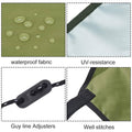 Car Side Awning Tent 300 x 200 cm, Military Green Rear Canopy Shelter for SUVs - view 4