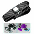 Car Sun Visor Glasses Holder Clip for Sunglasses and Cards - Black and Silver - view 4