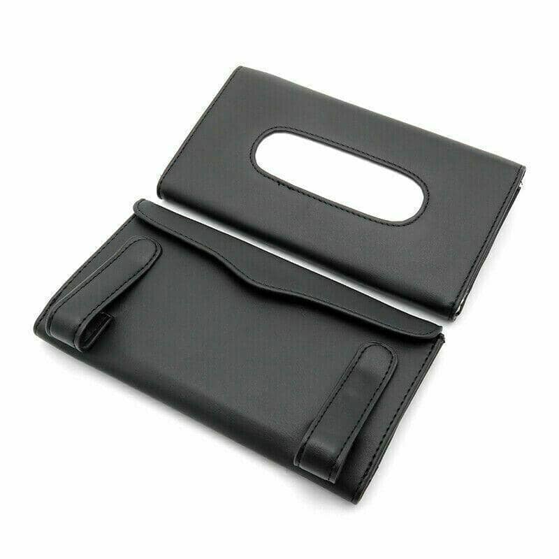 Car Sun Visor Tissue Box Holder and Napkin Organiser, Black - view 2