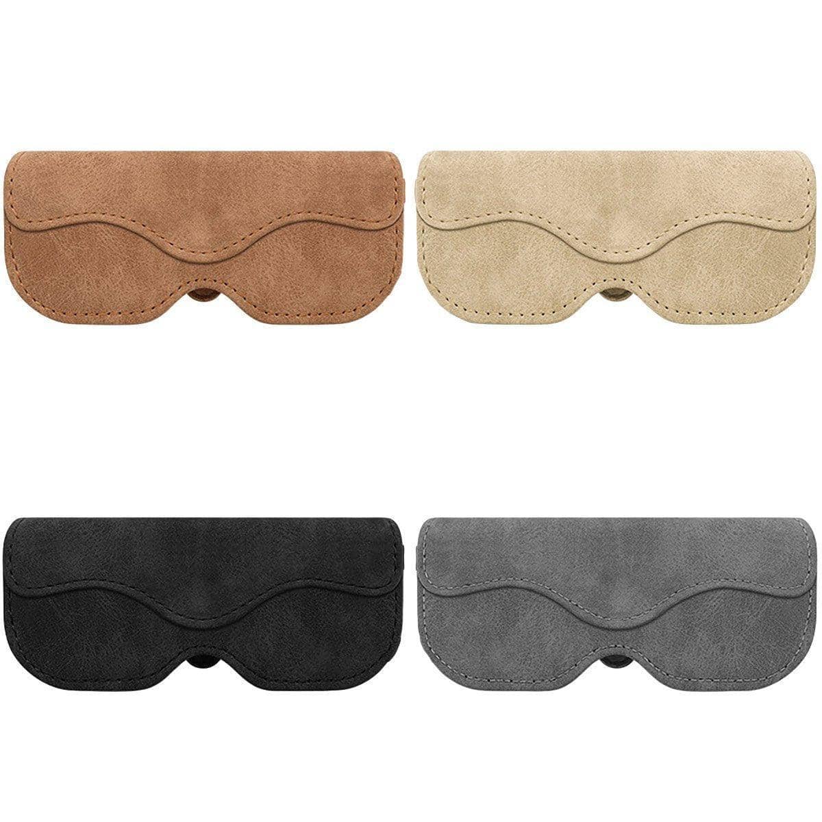 Car Sunglasses Holder, Faux Leather Sun Visor Case - Grey - view 3