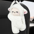 Car Tissue Box, Plush Sheep Design - Beige and White, 15 x 36 cm - view 4