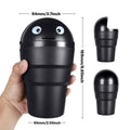 Car Trash Can Set of 3, Portable Mini Bin with Push Top Lid - Black - view 3