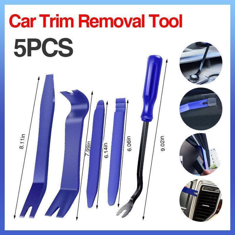Car Trim Removal Tool Kit for Dash and Door Panels - Set of 5, Blue