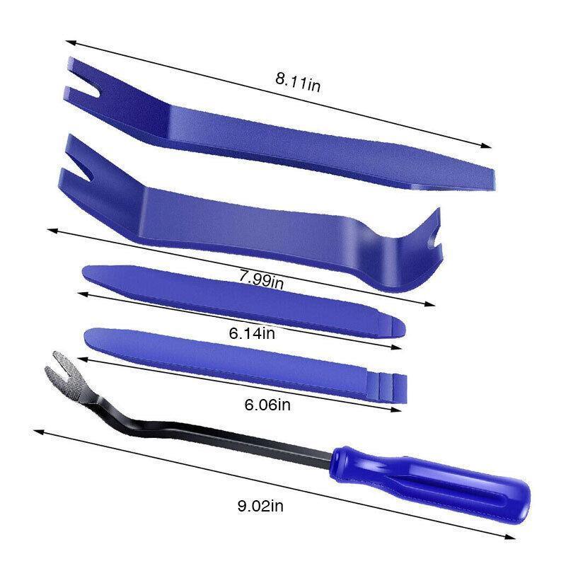 Car Trim Removal Tool Kit for Dash and Door Panels - Set of 5, Blue - view 3