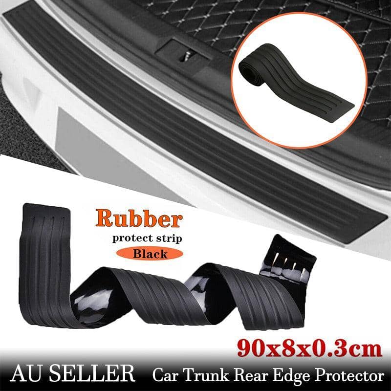 Car Trunk Rear Edge Protector Rubber Bumper Guard, 90 x 8 x 0.3 cm