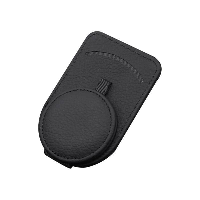 Car Visor Sunglasses Holder - Black, Faux Leather - view 4