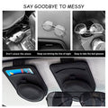 Car Visor Sunglasses Holder - Black, Faux Leather - view 5