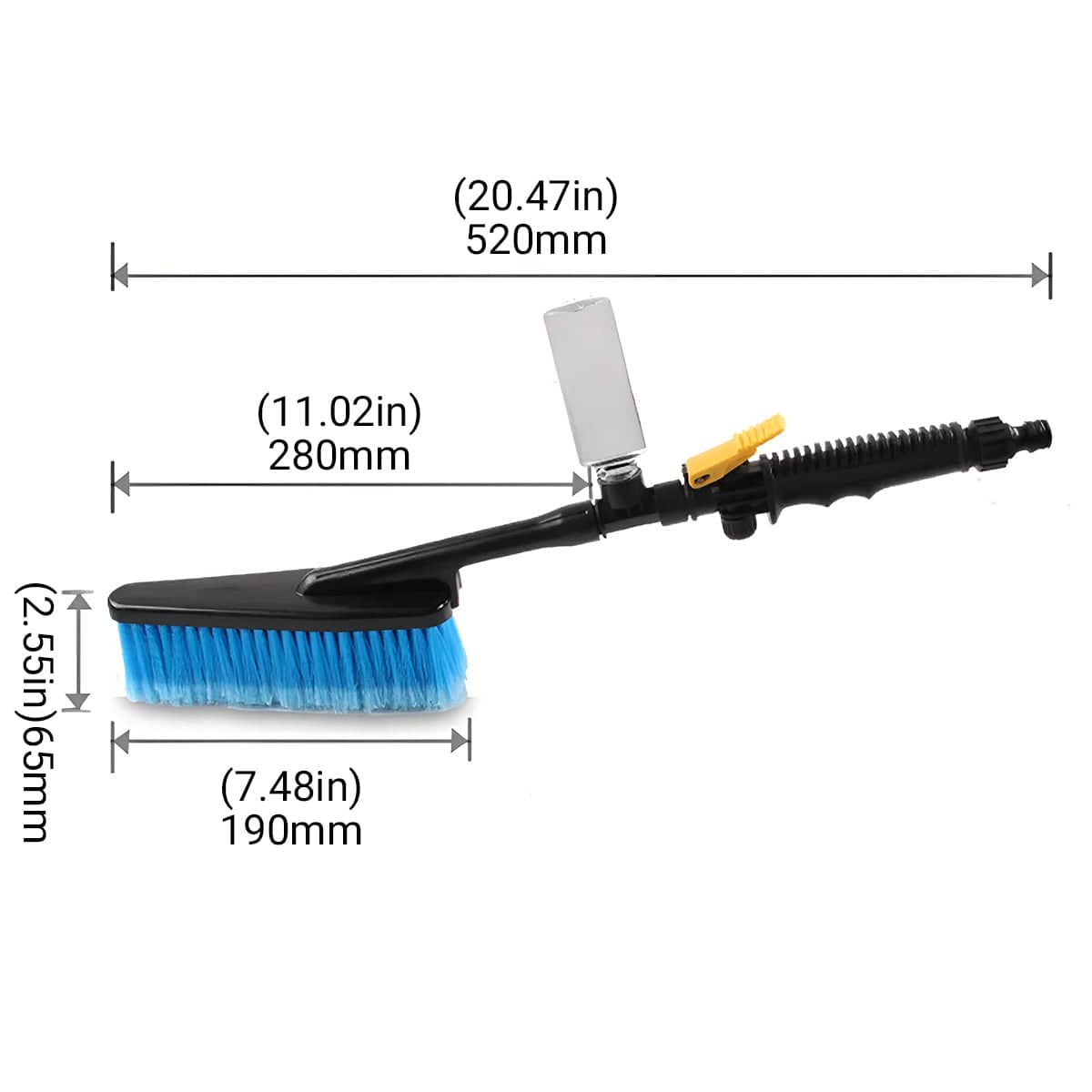 Car Wash Brush with Foam Bottle, Hose Adapter and Spray Nozzle - view 3