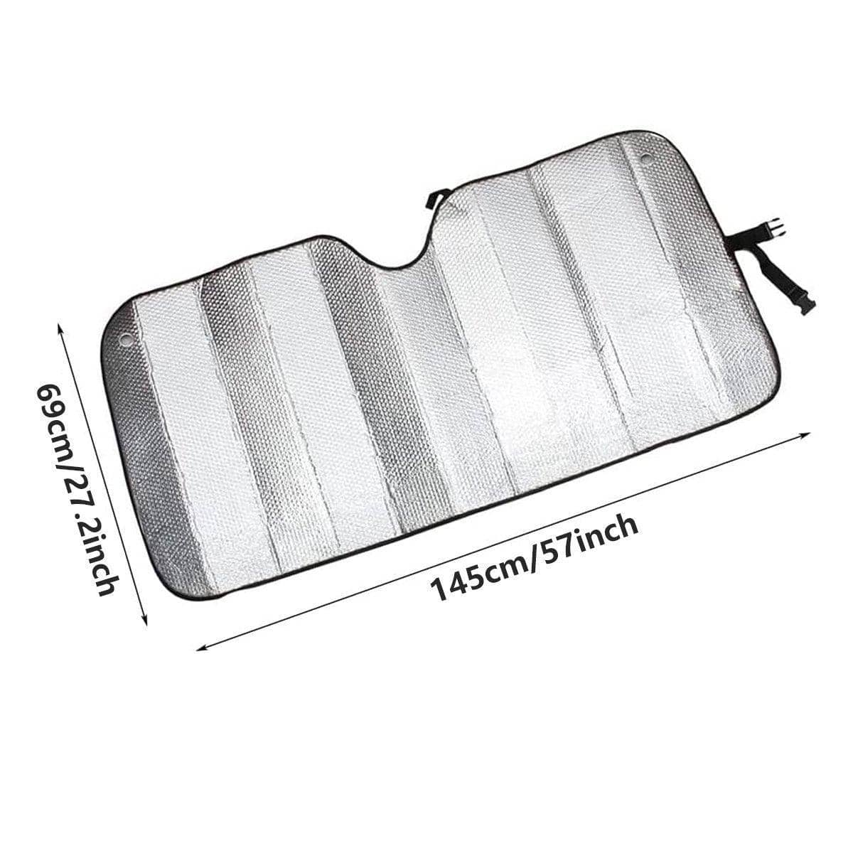 Car Windscreen Sun Shade with 5-Layer Foil and Bubble Insulation, 69 x 145 cm - view 3