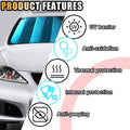 Car Windscreen Sun Shade with 5-Layer Foil and Bubble Insulation, 69 x 145 cm - view 4