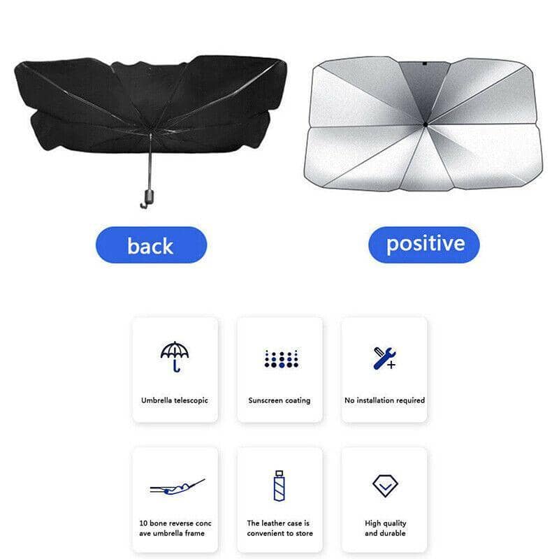 Car Windscreen Sunshade Umbrella, Small 125 x 65 cm - view 5